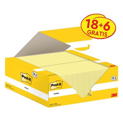 Post-it Haftnotiz 653-CY-VP24 38x51mm 100Bl. ge 24St