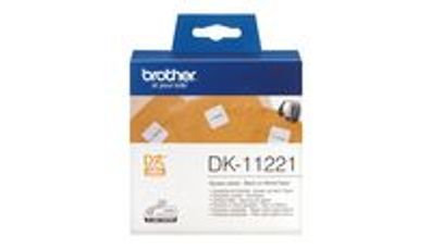 brother DK-11221 Quadratische Etiketten, 23 x 23 mm, weiá