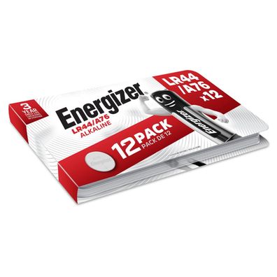 Energizer Knopfzelle LR44/A76 E303693200 Alkali 12St