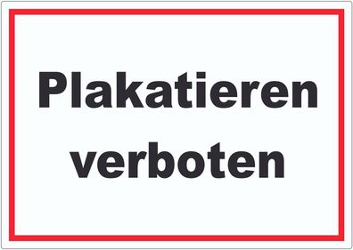 Plakatieren verboten Aufkleber