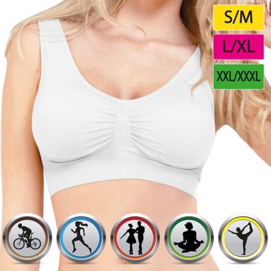 BH Seamless Bustier Yoga Sport "ohne Bügel" Unterwäsche Damen S-3XL Komfort Bra