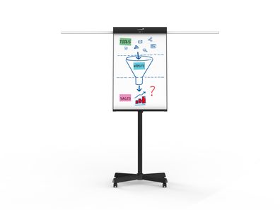 Legamaster 7-153300 Flipchart Universal Triangle - Sternfuß mit Rollen, 68 x 105