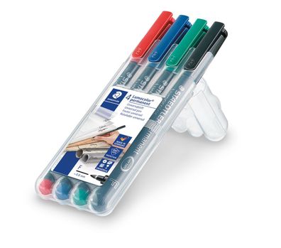 Staedtler® 318 WP4 Feinschreiber Universalstift Lumocolor® - permanent, F, 4 Farben