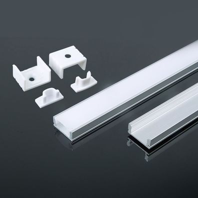 2m Aluprofile Alu Schiene Leiste Profil LED Kanal Deckenanbringung für LED Strip