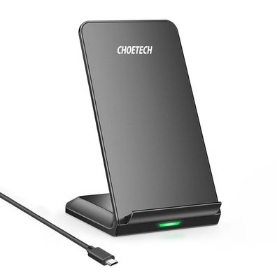 Choetech kabelloses Ladegerät 10W Telefonständer + USB-Kabel - Micro-USB schwarz