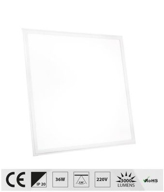 LED Panel 60x60cm Slim 36W Kaltweiß 6500K 3000lm Deckenleuchte Büro Eckig Flach