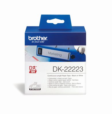 Brother DK22223 Brother Endlosetiketten Papier weiß, 30,48 m x 50 mm DK-22223