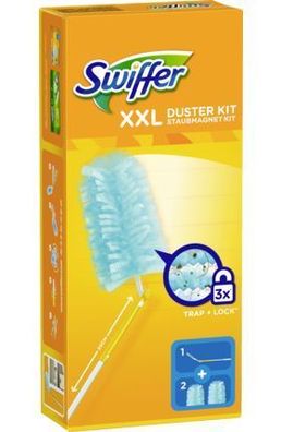 Swiffer 3008751004 Staubmagnet Starterset XXL - Teleskopstab + 2 Tücher