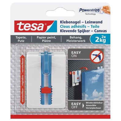 tesa 77779-00000-00 Powerstrips Klebenagel für Tapete & Putz 2,0 kg(T)