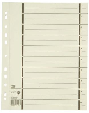 Elba 400004672 Trennblätter mit Perforation - A4 Überbreite, chamois, 100 Stück