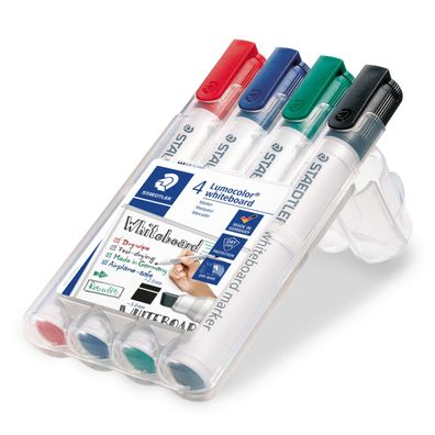 5x Staedtler® 351 B WP4 Board-Marker Lumocolor® whiteboard marker, Staedtler Box