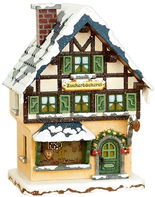 Hubrig Volkskunst 'Winterkinder Winterhaus - Zuckerbäckerei 15cm'