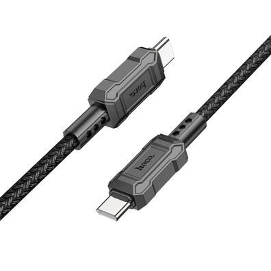 Kabel USB Typ C auf USB Typ C PD 3A 60W Ladekabel / Datenkabel 1m in Schwarz