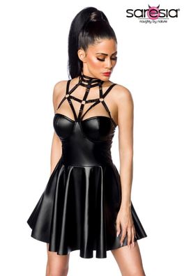 Saresia - Harness-Wetlook-Minikleid 18266 - (M/L, L/2XL, S/S)