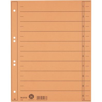 Leitz Trennblatt 16580045 A4 230g Karton orange 100 St./Pack