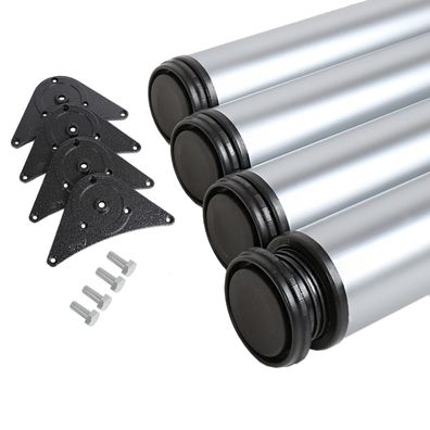 4er Set Tischfüsse ø 60mm Höhe 710mm Tischbeine Tischstützen aus Stahl Rund