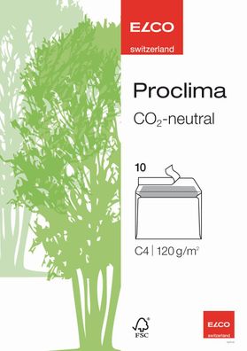 Elco 74276.20 Briefhülle Proclima - C4, hochweiß, Haftklebung, 100 g/qm, 10 Stück Box