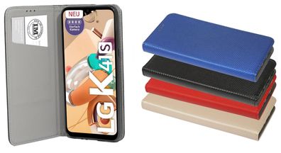 cofi1453® Buch Tasche "Smart" kompatibel mit LG K41s Handy Hülle Etui Brieftasche