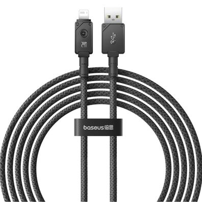 USB-Kabel – Lightning Baseus Unbreakable 2,4 A 480 Mbit/s 2 m – Schwarz