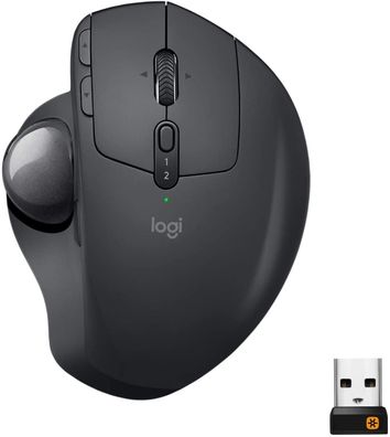 Logitech MX Ergo Kabellose Ergonomische Trackball-Maus, 2.4 GHz Verbindung via