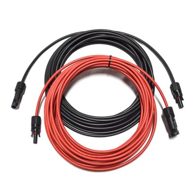 Solarkabel Verlängerungskabel schwarz rot 4 - 6mm² mit montiertem Stecker MC4 0