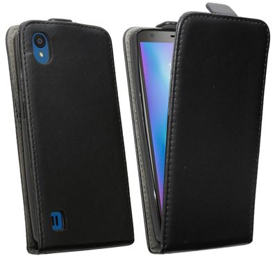 ZTE Blade A5 2019 Tasche Schwarz Handyhülle Schutzhülle Flip Case Cover Etui Hülle