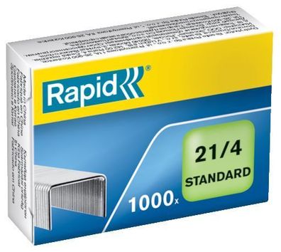 Rapid® 24867600 Heftklammern 21/4mm Standard, verzinkt, 1000 Stück