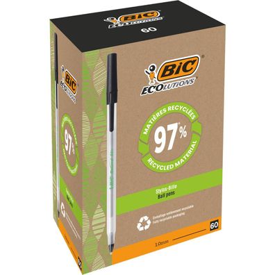 BIC Kugelschreiber ECOlutions round stic 8932393 sw 60 St./Pack