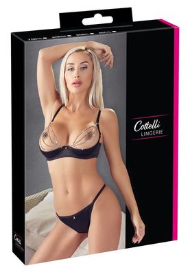 Cottelli Lingerie - Hebe Set Glitzer - (75B-S,80B-M,85B-L,85C-L)