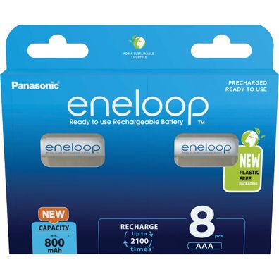 Eneloop BK-4MCDE/8BE 1x8 Panasonic Eneloop Micro AAA 800mAh Ni-MH BK-4MCDE/8BE