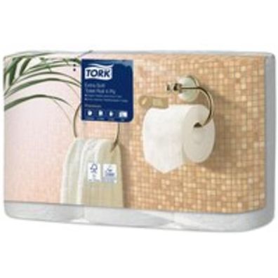 TORK 110406 TORK Toilettenpapier T4 Premium Extra Soft 4-lagig, 42 Rollen