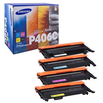 Samsung CLT-P406C (SU375A) schwarz, cyan, magenta, gelb Toner