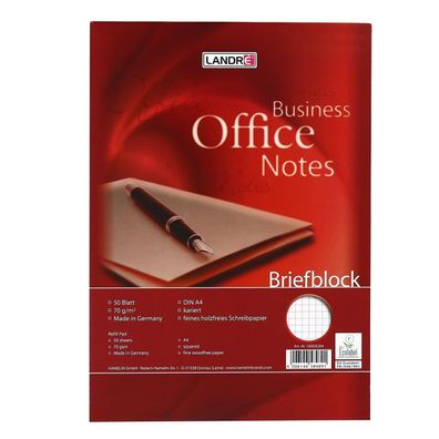 LANDR? Briefblock "Business Office Notes", DIN A4, kariert