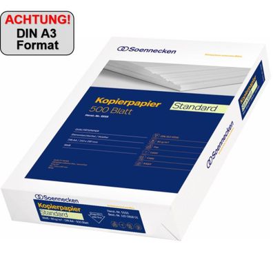 Soennecken Kopierpapier Standard 5533 DIN A3 80g weiß 500 Bl./Pack