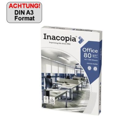 Inacopia Kopierpapier office 020808010561 A3 80g 500 Bl./Pack