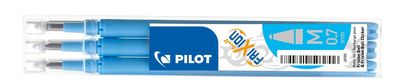 Pilot BLS-FR7-LB-S3 Tintenrollermine FriXion BLS-FR7 - 0,4 mm, hellblau, 3er Pack