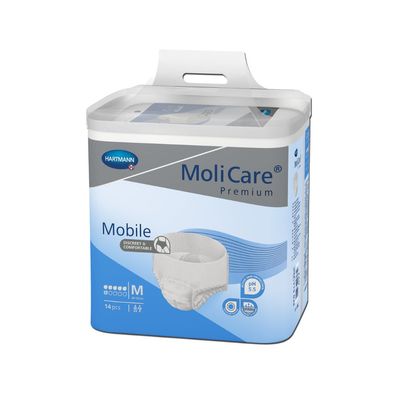 3x MoliCare Premium Mobile 6 Tropfen, M - 4052199275437 | Beutel (14 Stück)