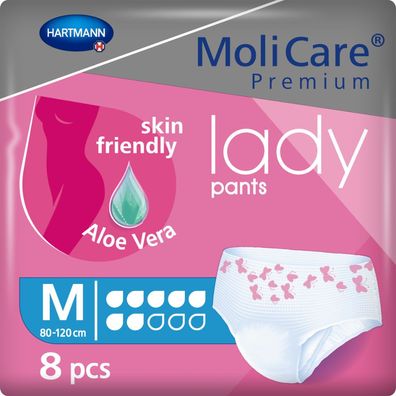 4x MoliCare Premium lady pants 7 Tropfen, M - 4052199275949 | Packung (8 Stück)