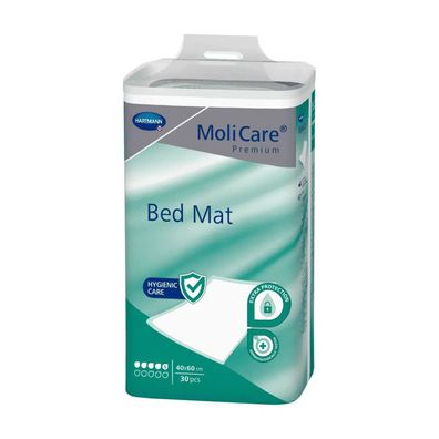 MoliCare Premium Bed Mat Bettschutzunterlage 5 Tropfen, 40x60 cm | Packung (30 Stück)