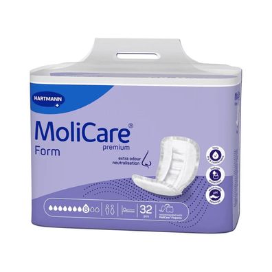 Hartmann MoliCare® Premium Form Vorlage, 8 Tropfen ? 32 Stück - B079N8BJM3 | Packung