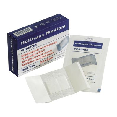 Holthaus Ypsipor Wundverband 7,2 x 5 cm, 10 Stück steril | Packung (10 Stück)