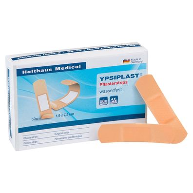 YPSIPLAST® Pflasterstrip, 3 Sorten, 50 Stück wasserabweisend - B07GPRLVZ5 | Packung