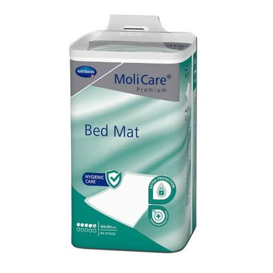 MoliCare® Premium Bed Mat Bettschutzunterlage 5 Tropfen 60 x 90 cm - 30 Stück | Packu