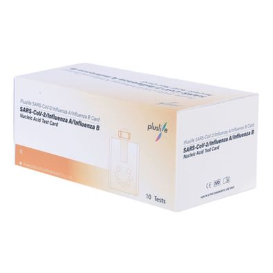 Pluslife SARS-CoV-2 / Influenza A / Influenza B Testkits (10 Tests) | Packung (10 Tes