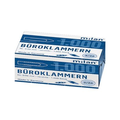 Büroklammern 26 mm, verzinkt eckige Form ALCO 210 - 1000 Stück