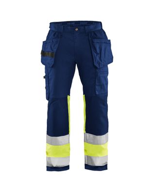 Blakläder High Vis Bundhose mit Stretch 1558 1811 in marineblau/ gelb