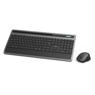 hama 00182686 hama KMW-600 Plus Tastatur-Maus-Set kabellos schwarz, anthrazit