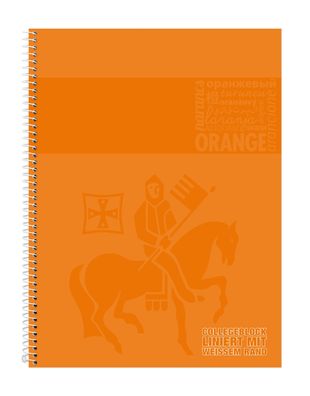 Staufen® 734451257 Collegeblock Premium LIN 25 - A4, 80 Blatt, 90 g/qm, orange,