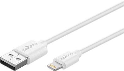 Goobay 72907 Lightning USB Lade- und Synchronisationskabel, 2 m, Weiß - MFi Kabel