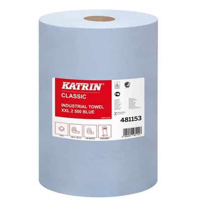 KATRIN® 481153 Wischtuch Classic Industrial XXL2 blau, 2-lagig, 2 x 190 m